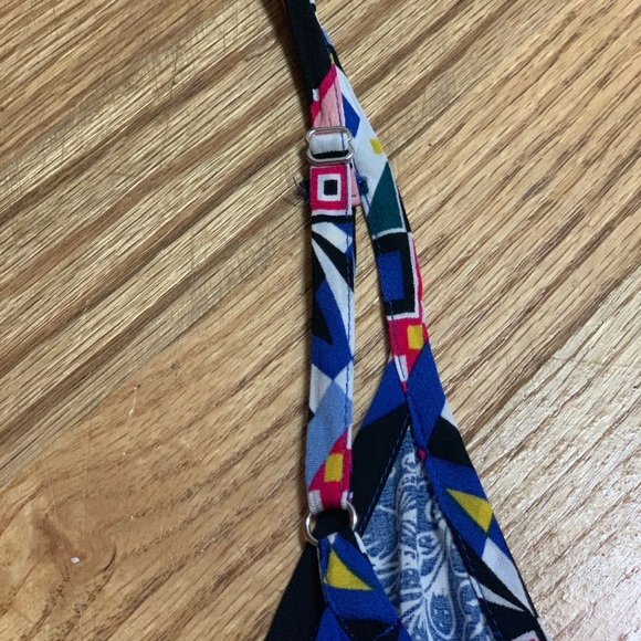 French Connection Blue Aztec Tie Waist Romper - Picture 6 of 8